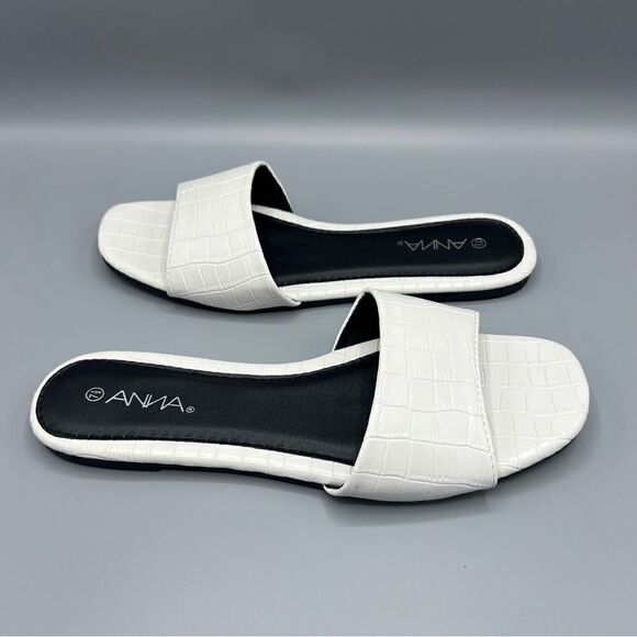 Anna Croc Print Slide Sandals - Picture 3 of 5